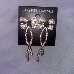 2 PAIR OF Saks Fifth Ave Elegent Earrings